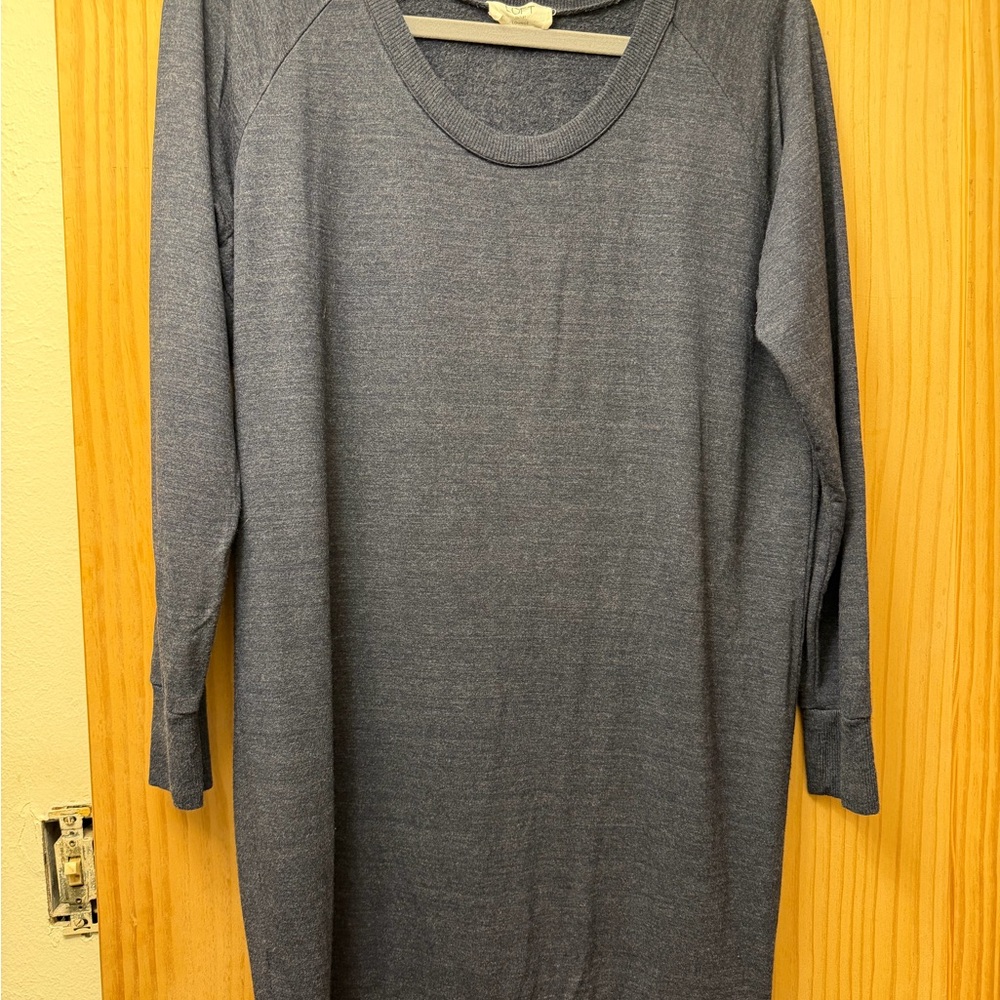 LOFT Lounge Faded Navy Crewneck Tunic